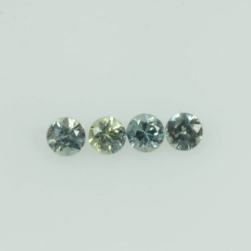 2.1-4.0 mm Natural Greenish Yellow  Sapphire Loose Gemstone Round Diamond Cut Vs Quality Color