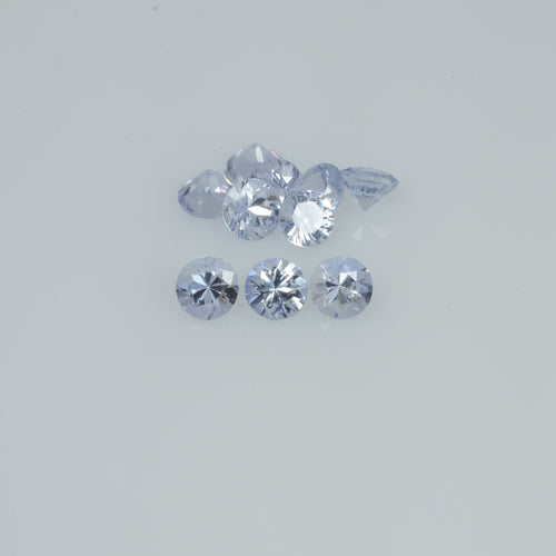 2.5-3.5  mm Natural Whitish Blue Sapphire Loose Cleanish Quality  Gemstone Round Diamond Cut