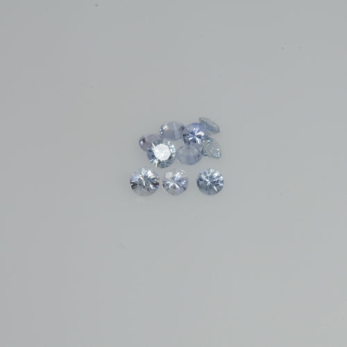 1.5-3.5  mm Natural Bluish White Sapphire Loose Vs Quality  Gemstone Round Diamond Cut