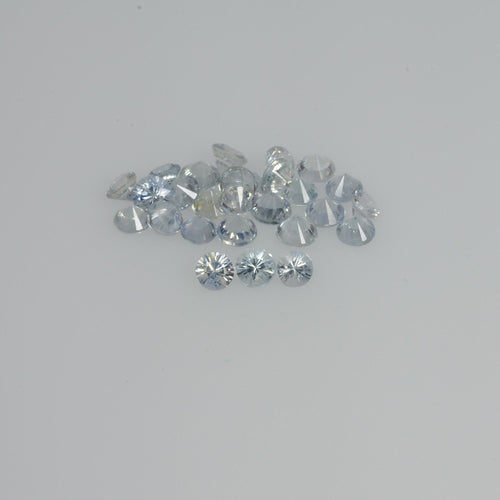 2.5-3.5 mm Natural Yellowish White Sapphire Loose Vs Quality  Gemstone Round Diamond Cut