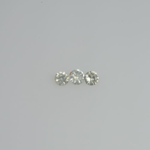 2.5-3.00 mm Natural Yellowish white Sapphire Loose Pk Quality  Gemstone Round Diamond Cut