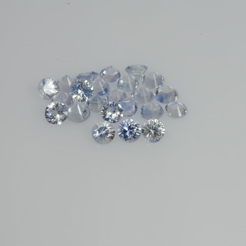 2.5-3.0 mm Natural Bluish white Sapphire Loose Pk Quality  Gemstone Round Diamond Cut