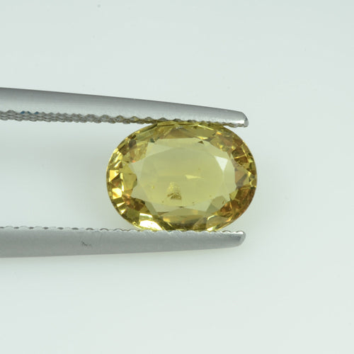 2.09 Cts Natural Yellow Sapphire Loose Gemstone Oval Cut