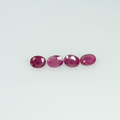 4x3 MM Natural Ruby Loose Gemstone Oval Cut