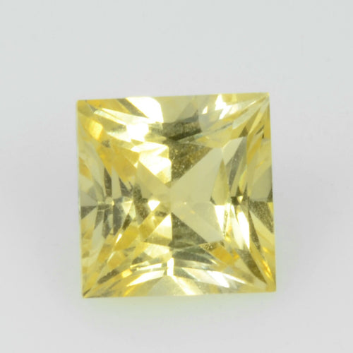 1.01 Cts  Natural Yellow Sapphire Loose Gemstone Princess Cut