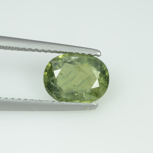 2.10 Cts Natural Green Sapphire Loose Gemstone Oval Cut