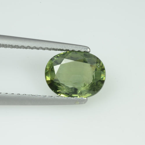 1.77 Cts Natural Green Sapphire Loose Gemstone Oval Cut