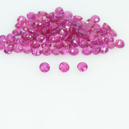 1.4-2.6 mm Natural Ruby Loose Gemstone Round Cut