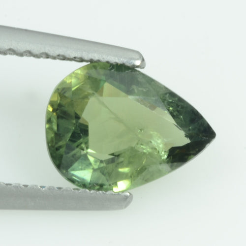 1.47 cts Natural Green Sapphire Loose Gemstone Pear Cut