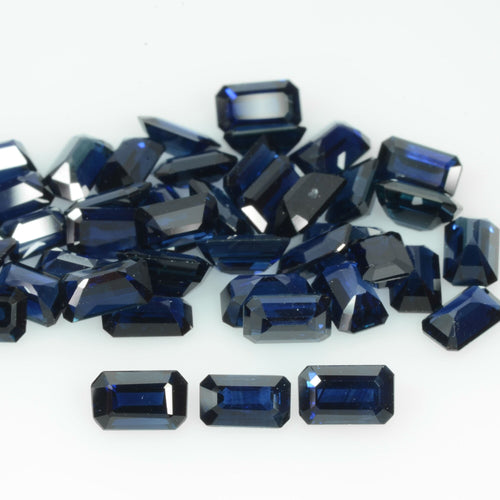 5x3 MM Natural Blue  Sapphire Loose Gemstone Octagon Cut