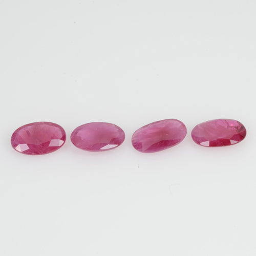 6x4  MM Natural Ruby Loose Gemstone Oval Cut