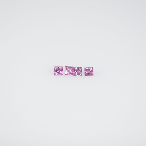 1.1-2.0 mm Natural Callibrated Pink Sapphire Loose Gemstone Princess Square Cut