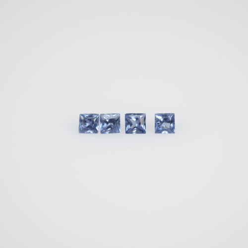 1.3-2.3 MM  Natural Princess Cut Blue Sapphire Loose Gemstone