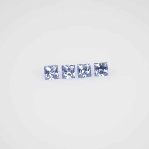 1.3-2.3 MM  Natural Princess Cut Blue Sapphire Loose Gemstone