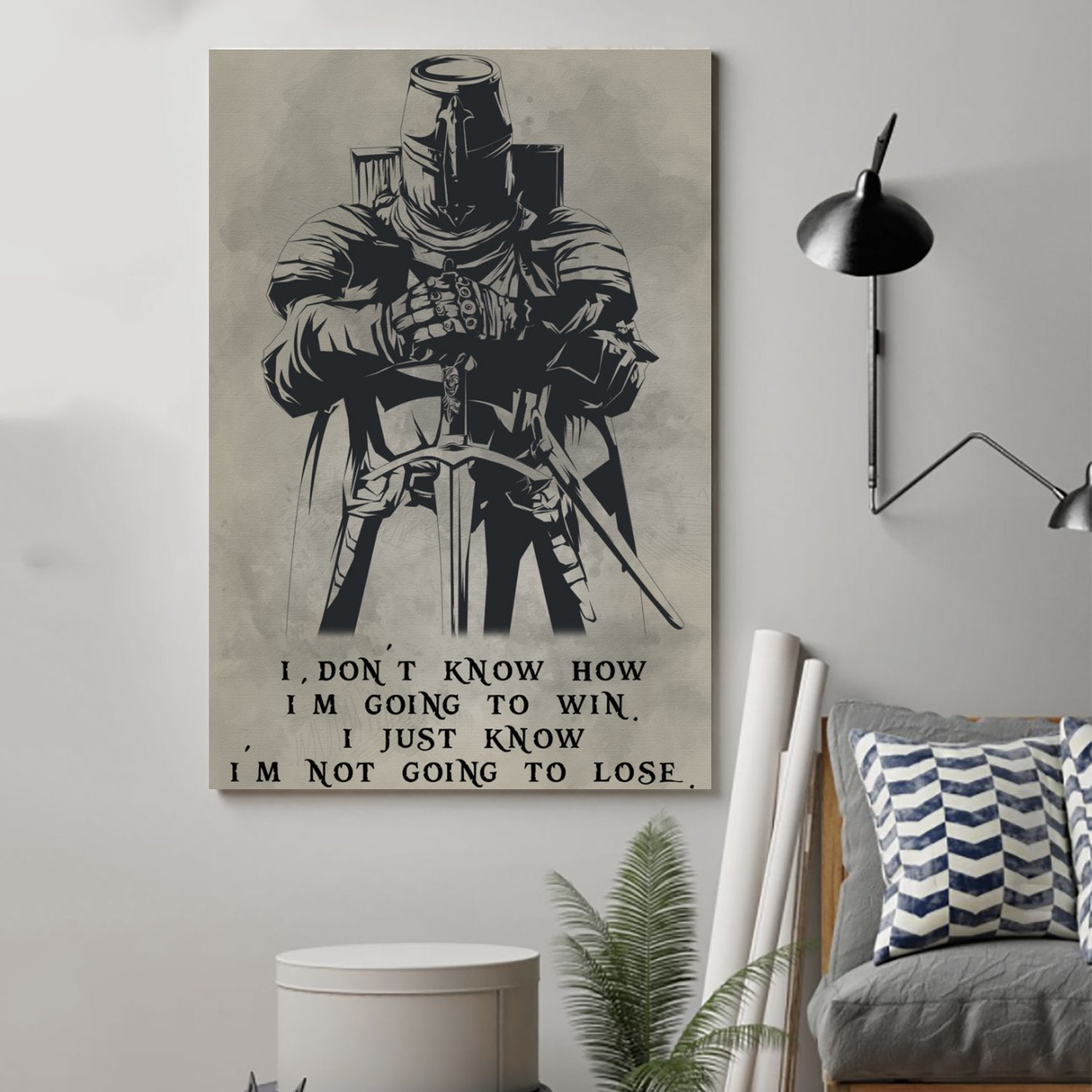 knight templar Canvas and Poster Im going to win wall decor visual art 1598332343443.jpg