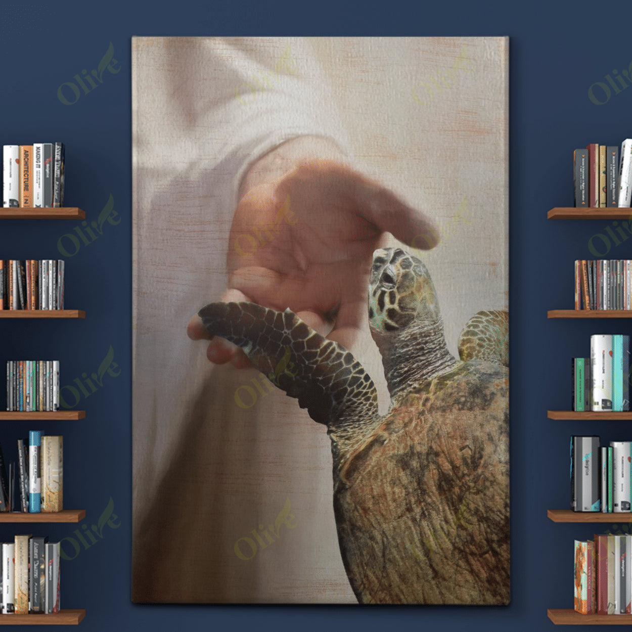 Turtle - Take My Hand Canvas And Poster | Wall Decor Visual Art 1611679016896.jpg