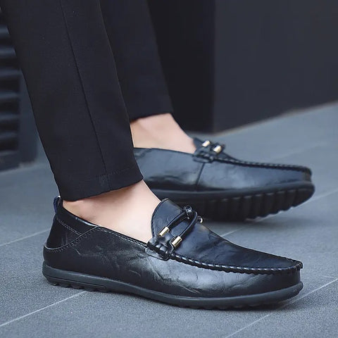 Casual leather loafers