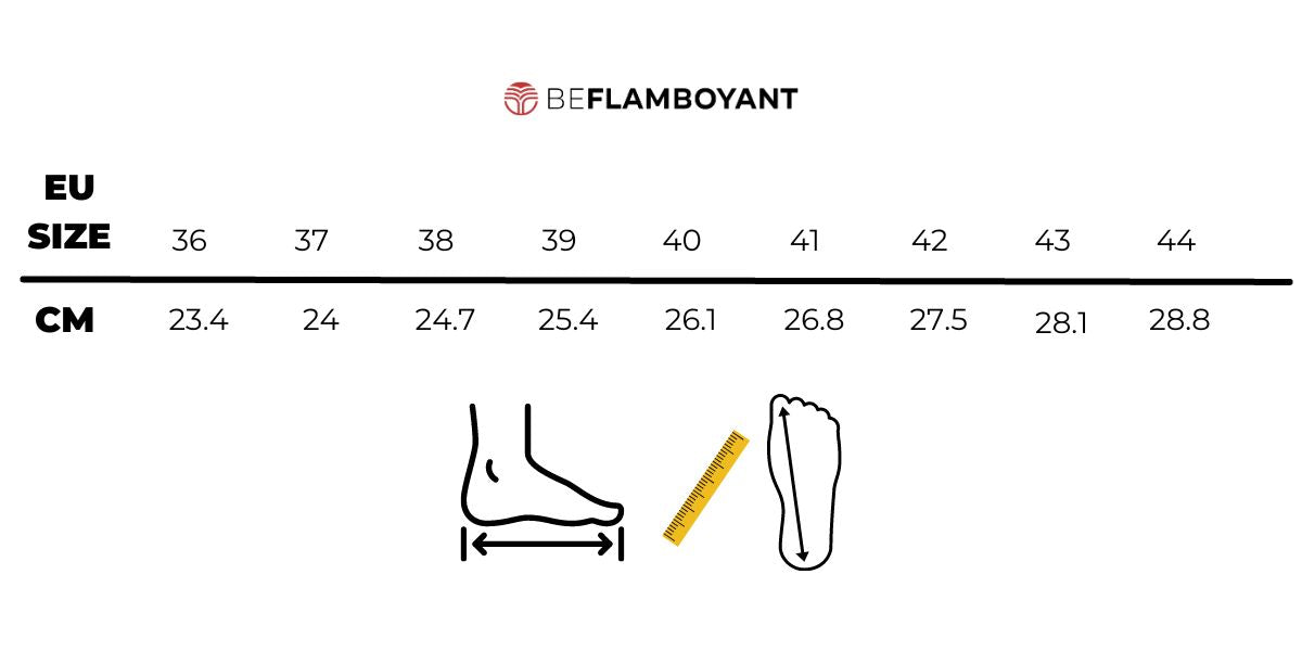 STREET VEGAN SNEAKERS SIZING GUIDE