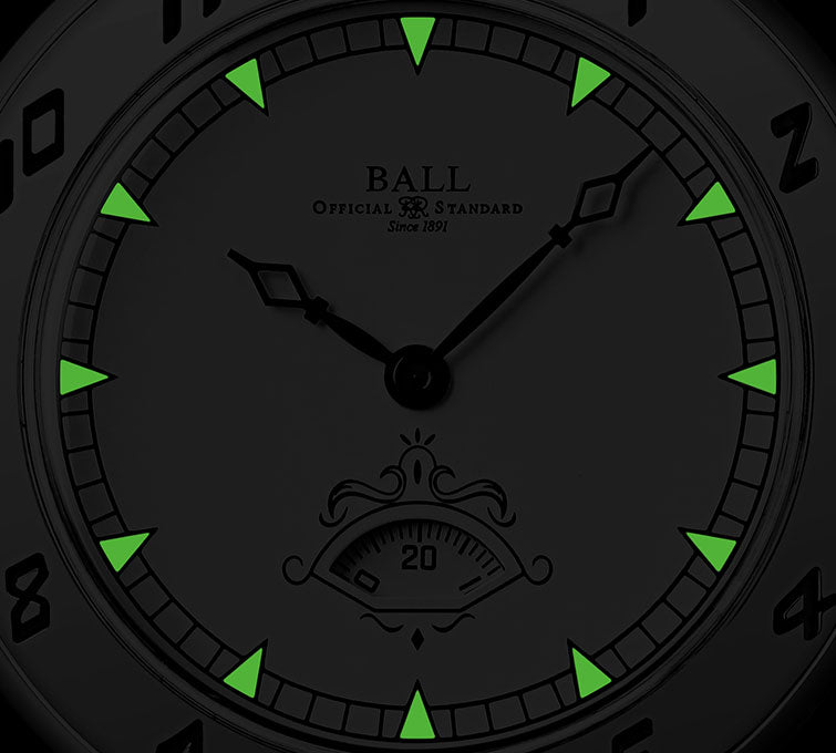 BALL PW1098E-WH Trainmaster Secometer 45mm Pocket Watch