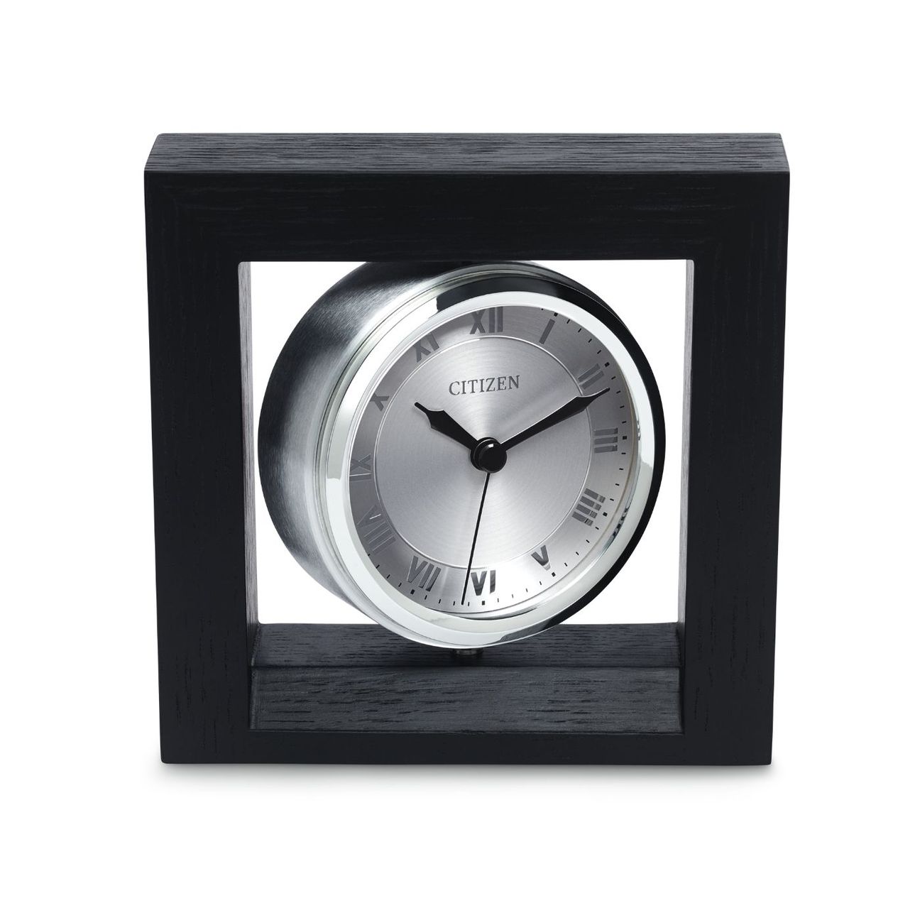 Citizen Cc1009 Executive Solid Oak Aluminum Dial Desk Clock