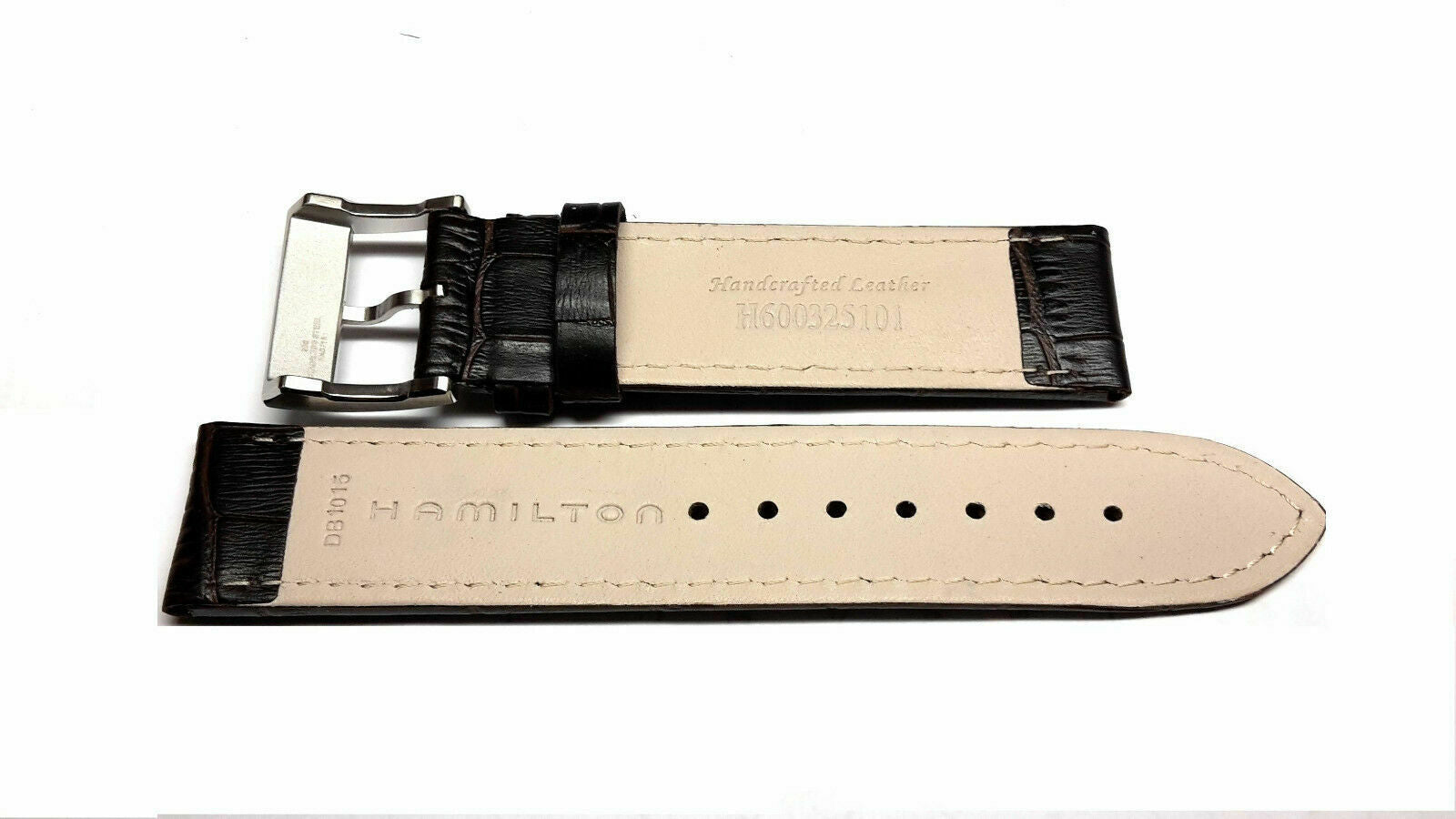 Hamilton H600325101 Jazzmaster Brown Leather White Stitch 20mm Watch Strap