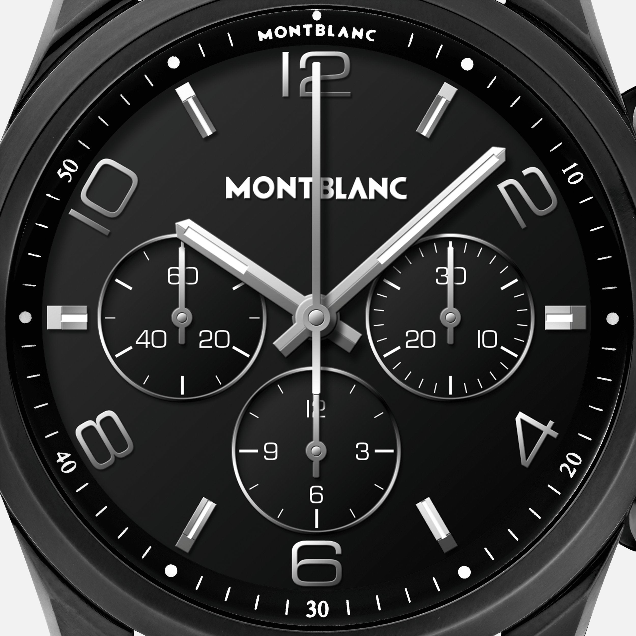 Montblanc MB127651 Summit 2+ Smartwatch Black Rubber Strap Watch Ref. 127651