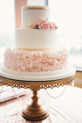 pretty blush wedding cake
