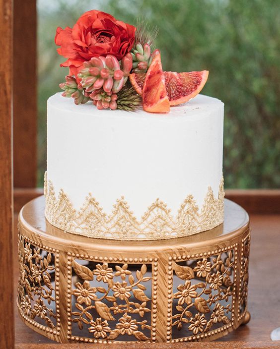 gold wedding cake stand wedding cake with fruit