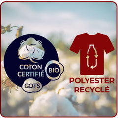 coton bio et polyester recyclé