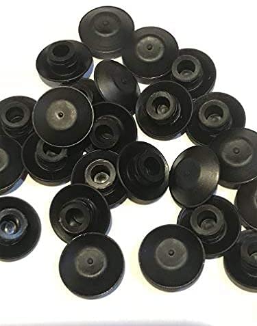 COOLOOdirect 100Pcs Black Plastic Ring 6 in 1 Rubber Float Stop