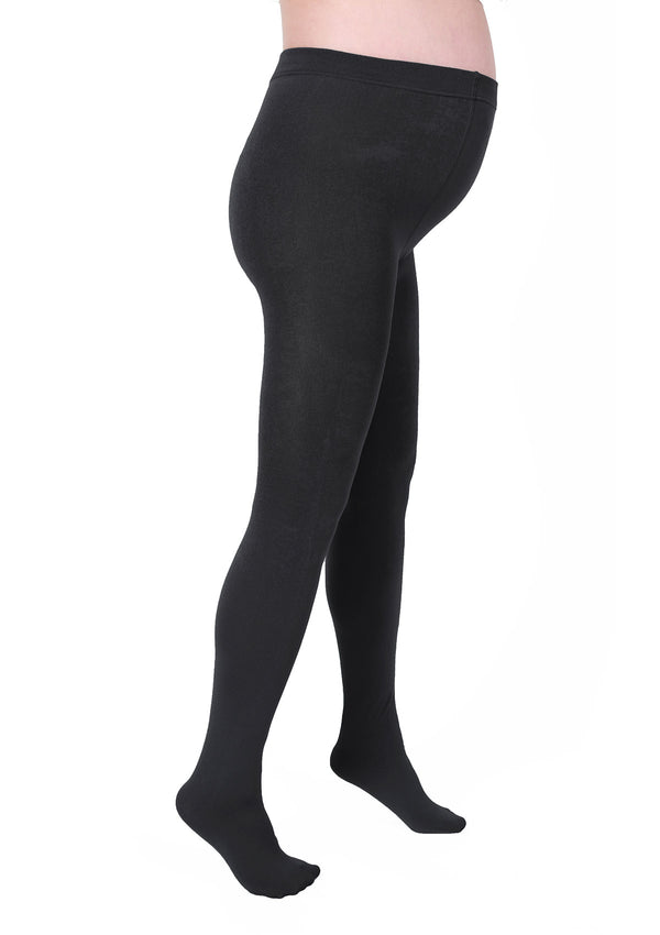1pc Solid Color Thickened And Fleece-lined Maternity Footed Leggings | SHEIN