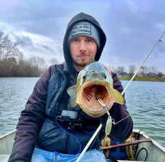 Bucketmouth bass caught on a nickel spinnerbait