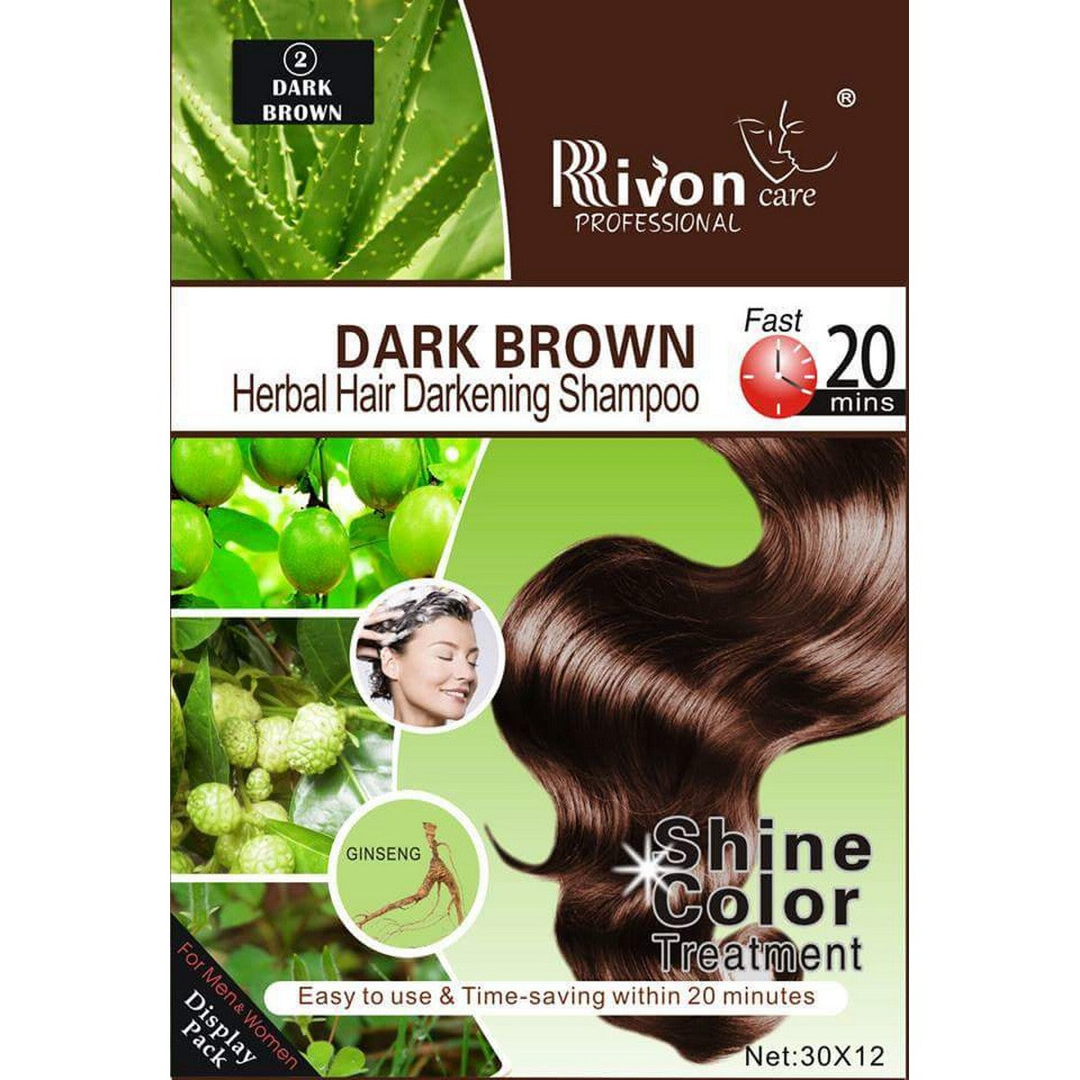 VIP Hair Colour Shampoo 5 In 1 Dark Brown 180ml  اكبر موقع الكتروني يلبي  احتياجاتك اليومية