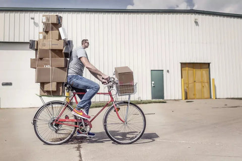 bike bags for bicycle - a man biking