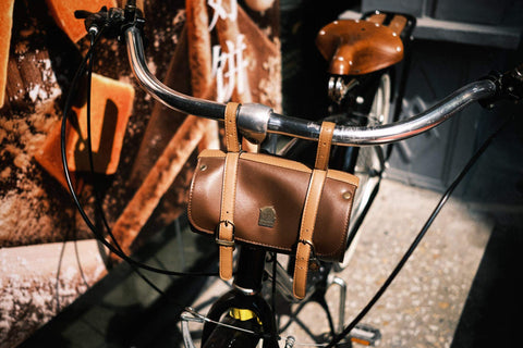 handlebar bag on a bike