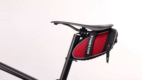 Rainproof Bike Saddle Bag Red/Black-JustBikeBags