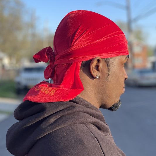 Brown & Gold LV Durag — The Clipper Junkie