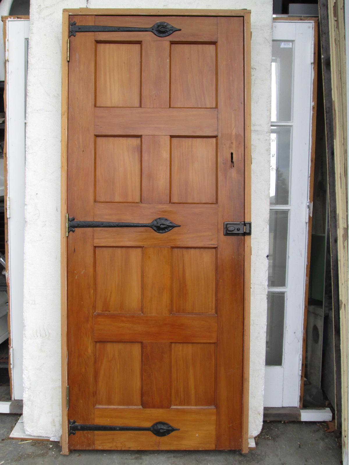8 Panel Gothic Style Interior Door With Moulded Leaf Hinges