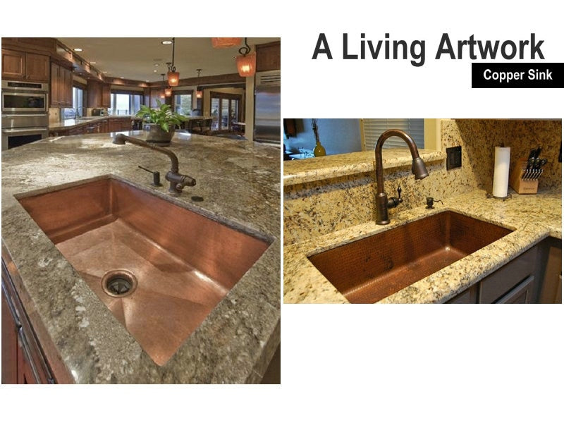 copper single bowl drop in kitchen sink