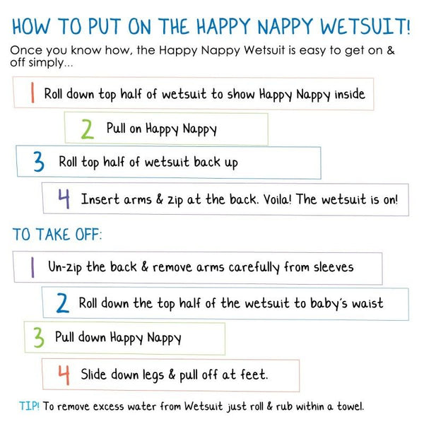 happy nappy wetsuit how to put on