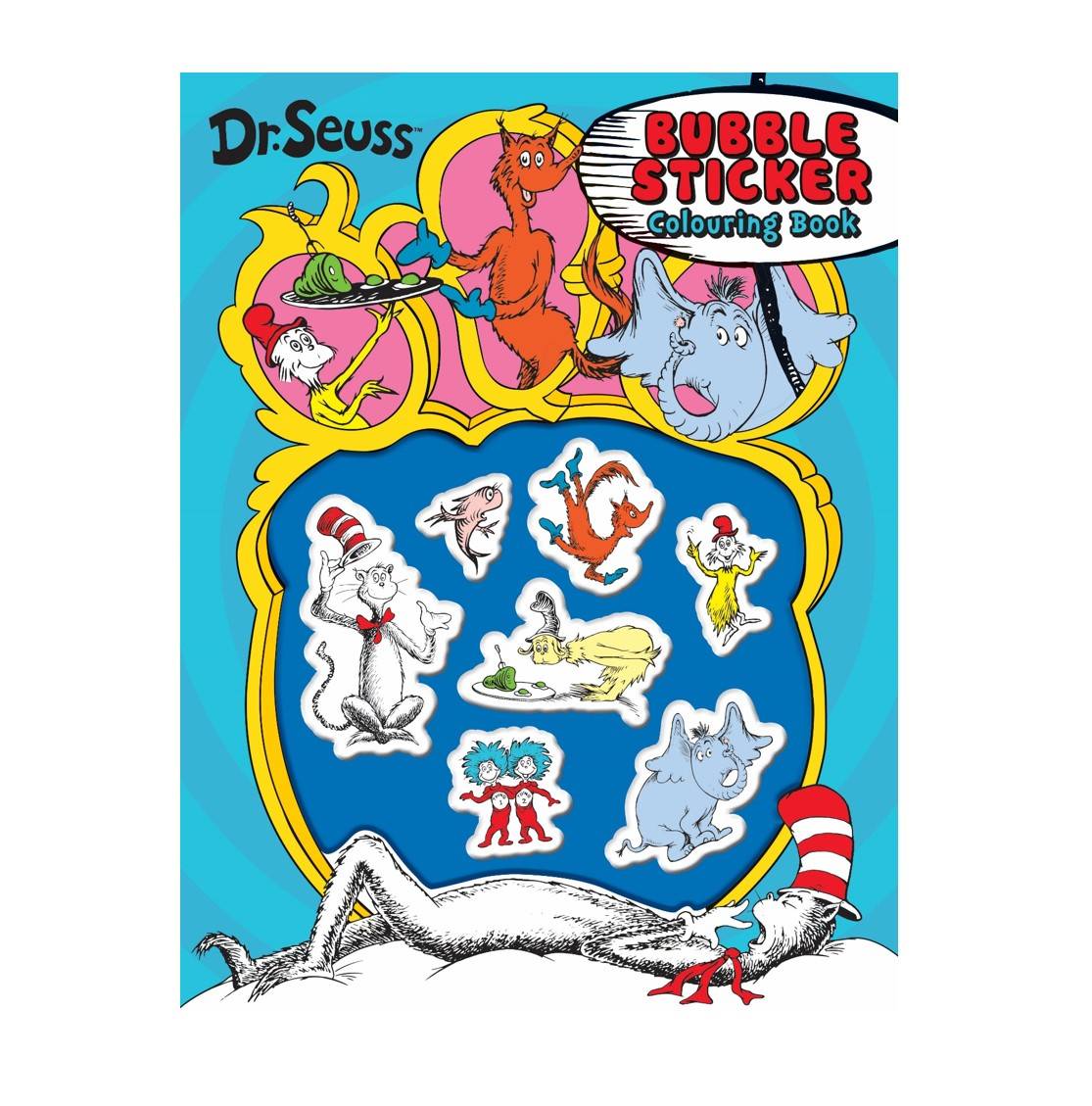 Dr Seuss Bubble Sticker Colouring Book | MPHOnline.com