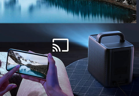 connecting a phone to a projector using chromecast