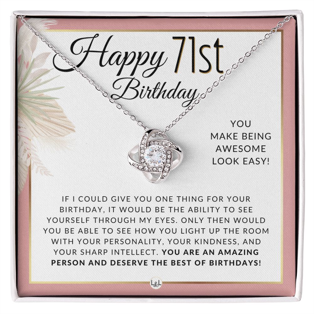 71st Birthday Gift For Her - Necklace For 71 Year Old - Beautiful Woman's Birthday Pendant Jewelry