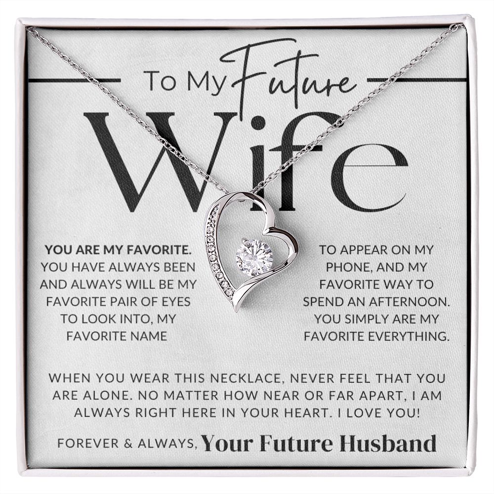 Personalized To My Future Wife Necklace Meeting You Fiancée Girlfriend Wife  Jewelry Gifts Birthday Valentines Day Christmas Customized Gift Box Message  Card - Siriustee.com