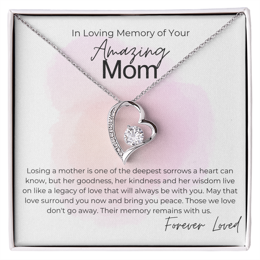 in Loving Memory - Sorry for The Loss of Your Son - Sympathy Gift for Guy Linked Chain Necklace 14K Yellow Gold Finish / Standard Box