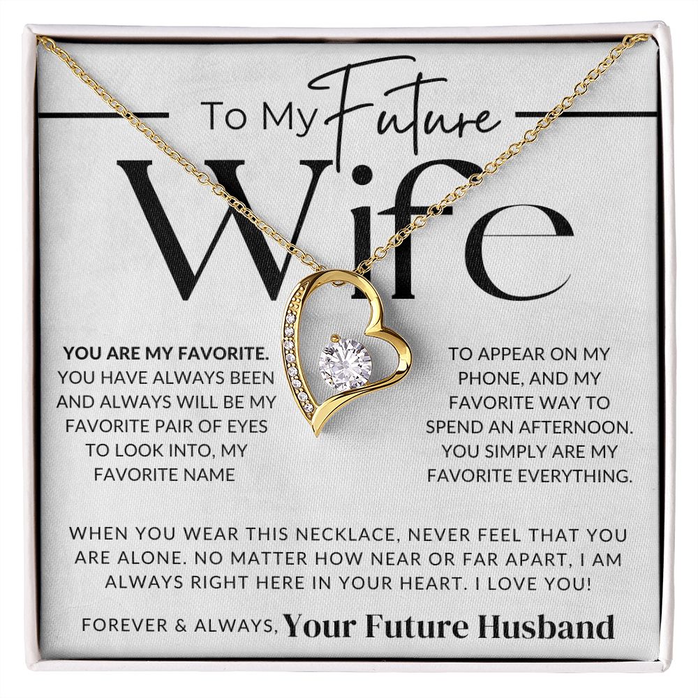 To My Future Wife Necklace, Engagement Gift for Girlfriend, Sentimental Gift  for Bride from Groom, Birthday