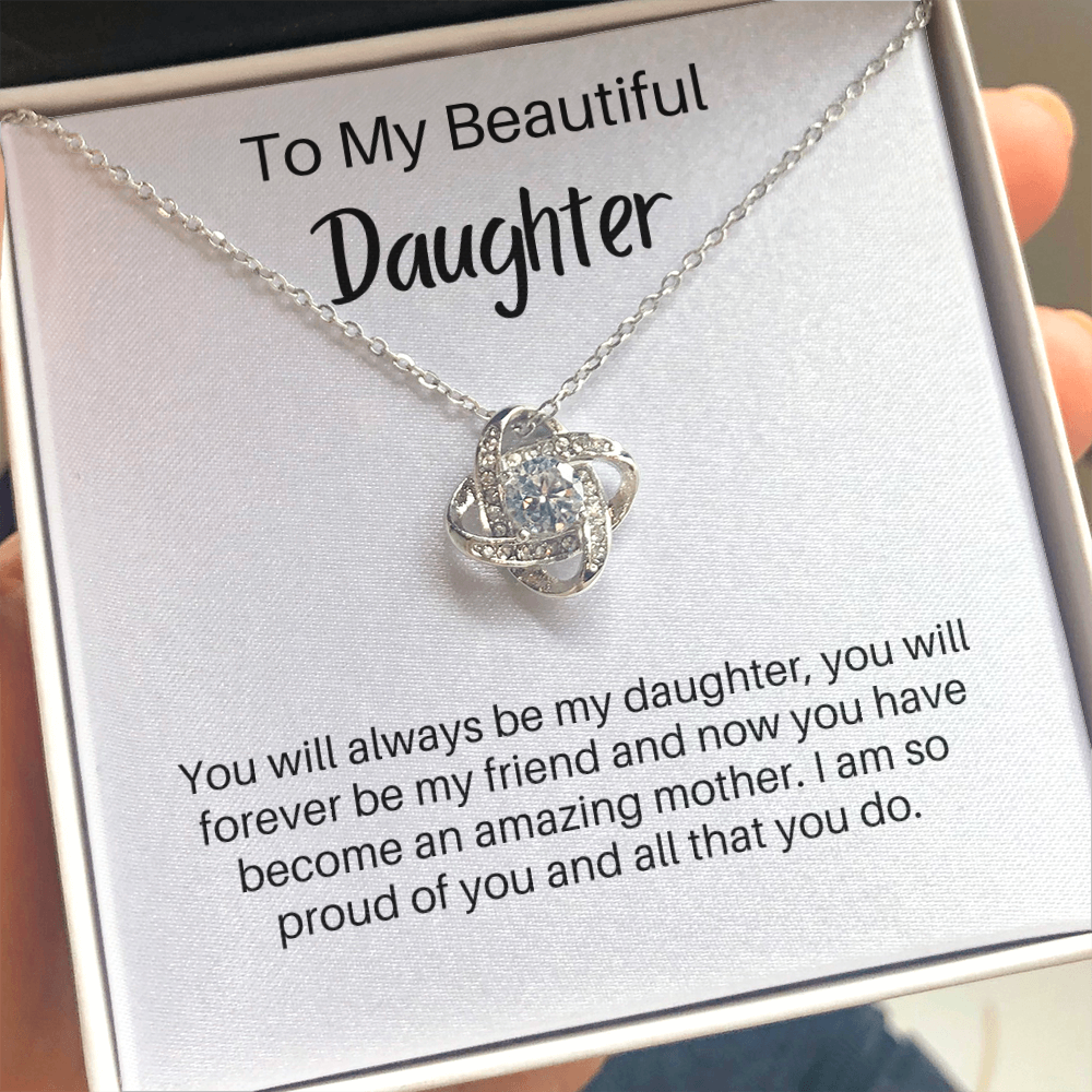 To My Lovely Daughter | Always Keep Me In Your Heart - Love Knot Neckl –  OnPointBuy