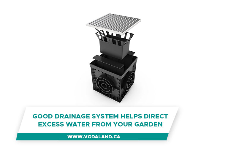 Good drainage system helps direct excess water from your garden