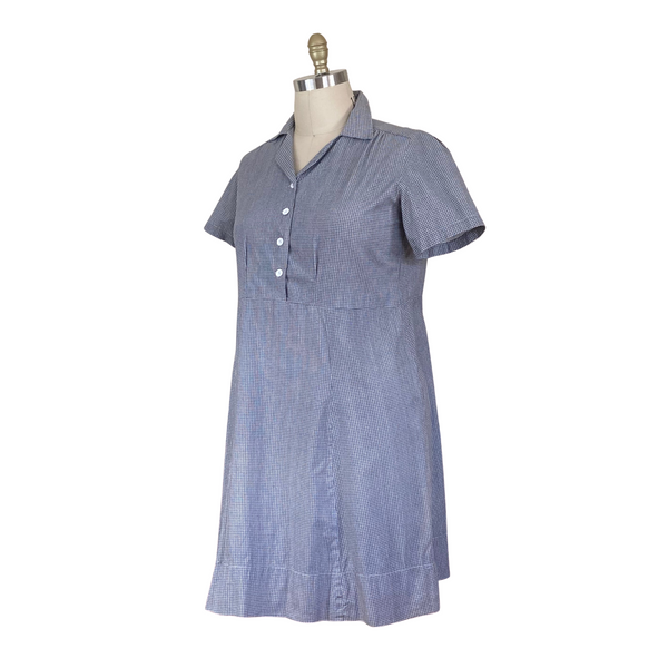 1940s PLUS SIZE GRAY DAY DRESS {WAIST 41 INCHES}– Lo Que Fue Boutique