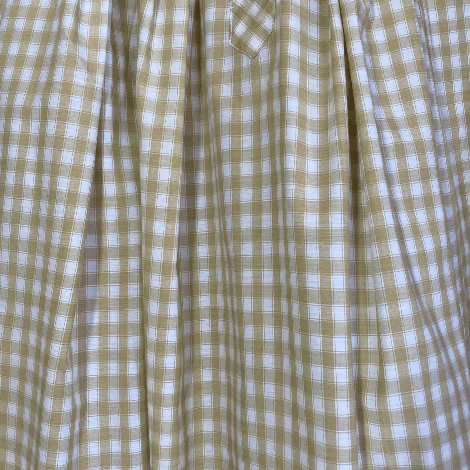 1950s PLUS SIZE BEIGE GINGHAM DRESS {WAIST 36 INCHES}– Lo Que Fue Boutique